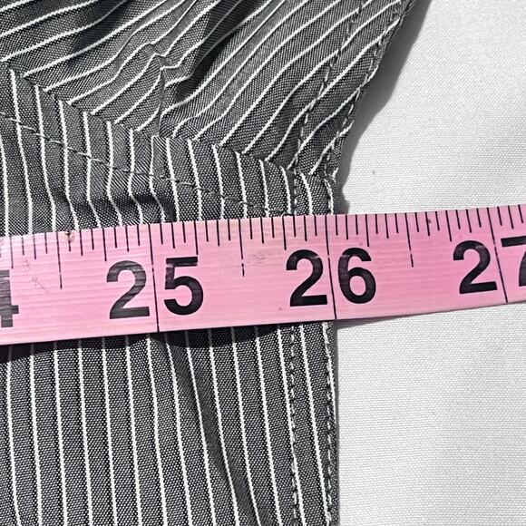 Alfani Men’s XL Dress Shirt Regular Fit Gray Stripe Performance Stretch NWT - Picture 5 of 7